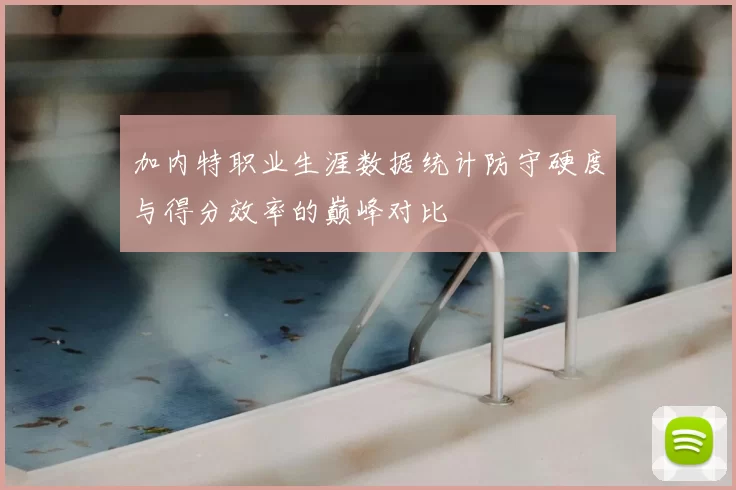 加内特职业生涯数据统计防守硬度与得分效率的巅峰对比